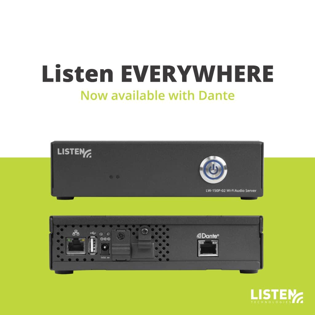 Listen EVERYWHERE Two-Channel Server with Dante Onboard