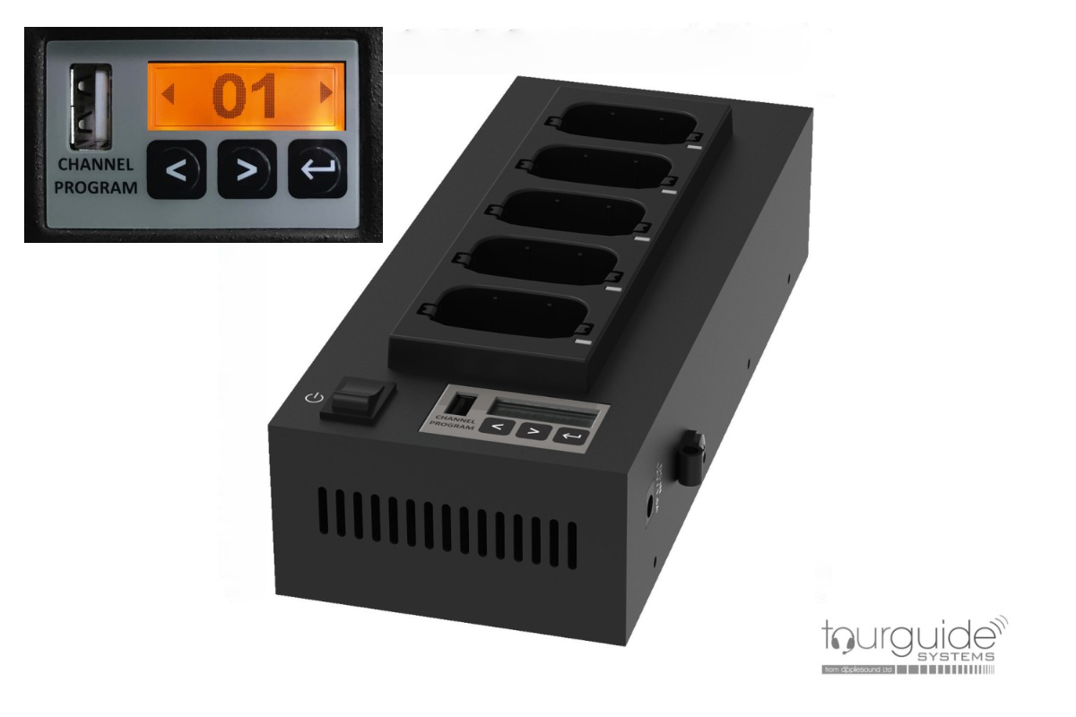 5-bay drop-in charger Image of 5-bay charger